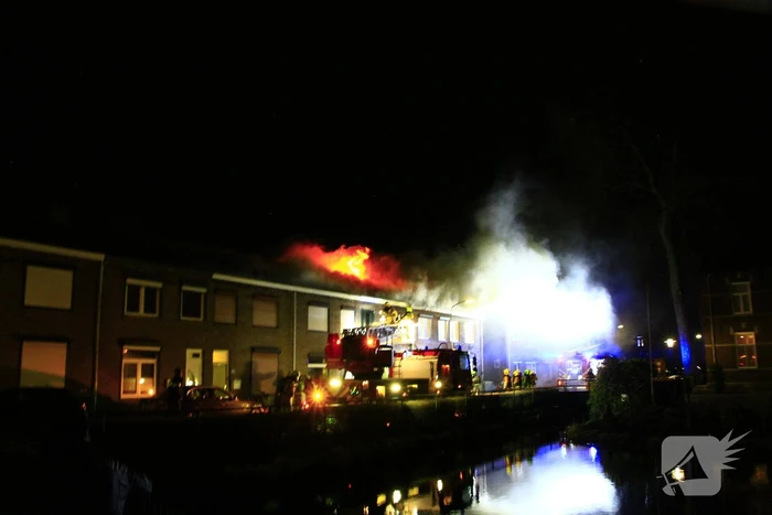Woningen ontruimd door uitslaande brand
