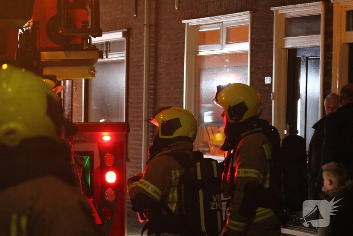 Brand in schoorsteen van woning