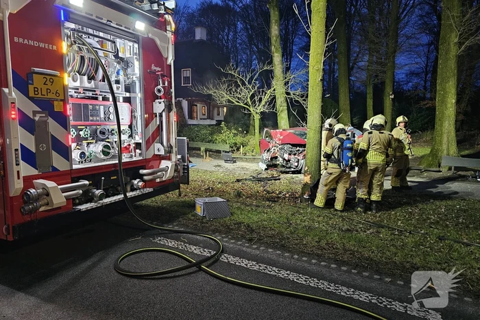Automobilist ernstig gewond bij botsing met boom
