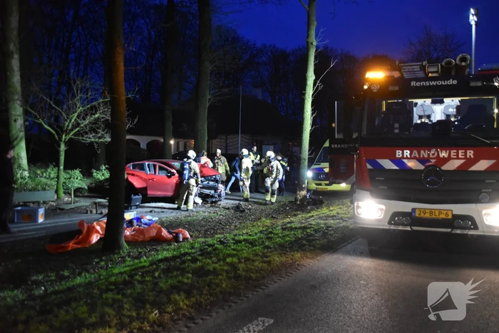Automobilist ernstig gewond bij botsing met boom
