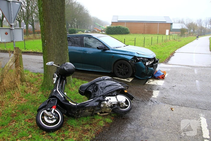 Flinke schade bij ongeval met scooter
