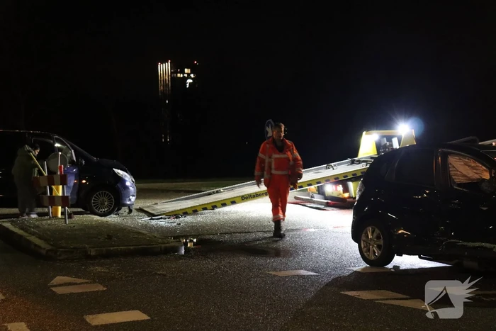 Flinke schade na botsing op kruising