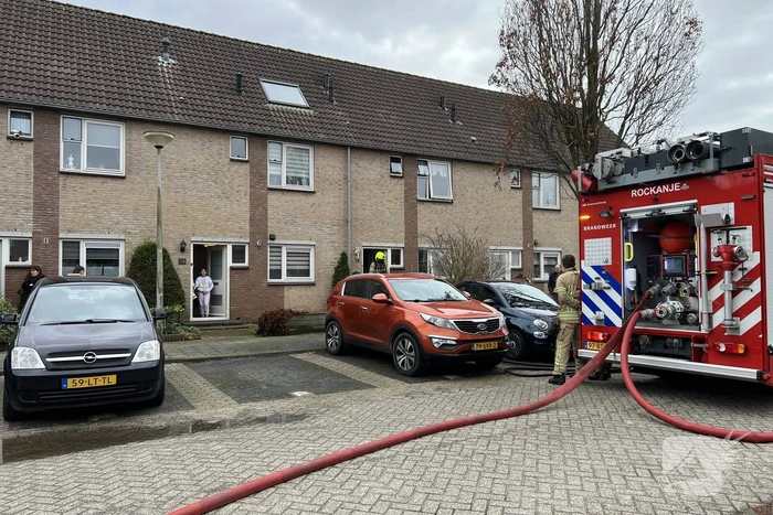 Felle brand in keuken van woning