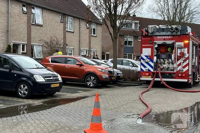 Felle brand in keuken van woning