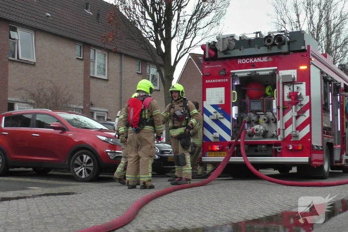 Felle brand in keuken van woning