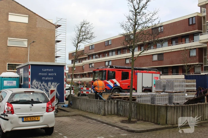 Gasleiding geraakt tijdens graafwerkzaamheden