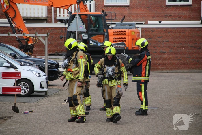 Gasleiding geraakt tijdens graafwerkzaamheden