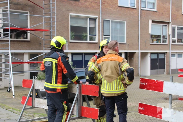 Gasleiding geraakt tijdens graafwerkzaamheden