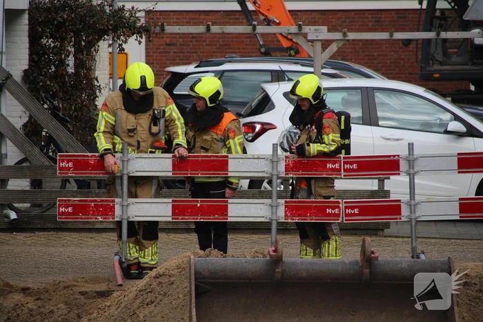 Gasleiding geraakt tijdens graafwerkzaamheden