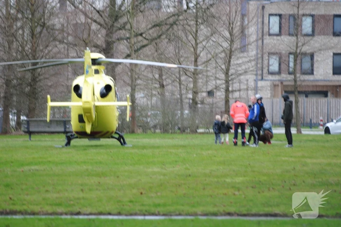 Traumaheli landt voor medische noodsituatie