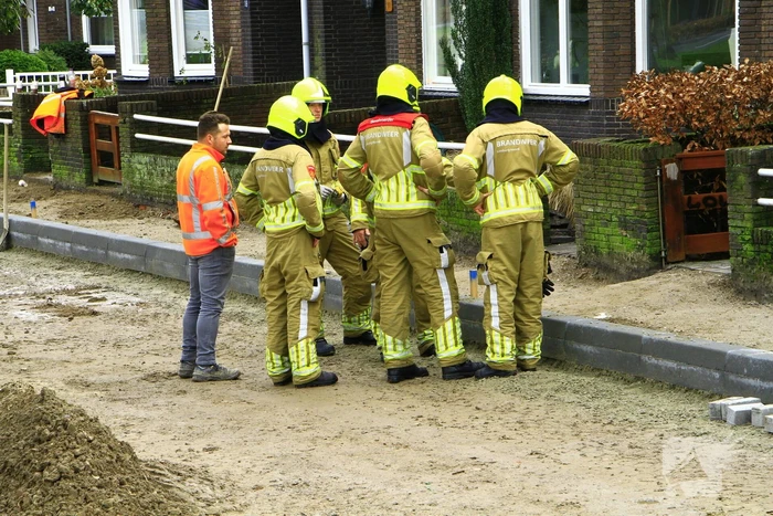Gasleiding geraakt bij aanleg stoeprand