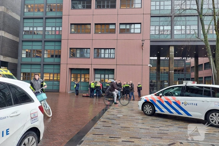 Automobilist botst tegen gerechtsgebouw