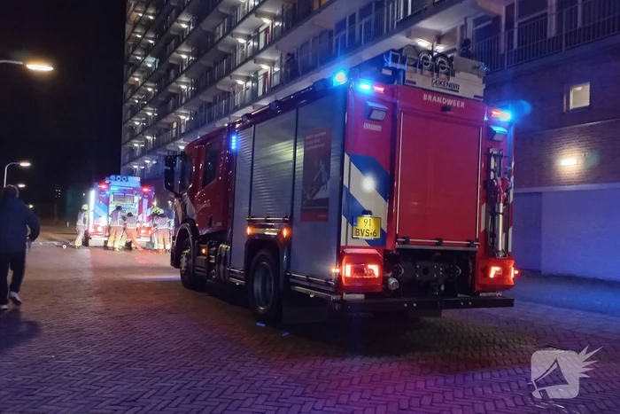 Brand op achtste verdieping van flat