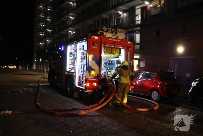 Brand op achtste verdieping van flat