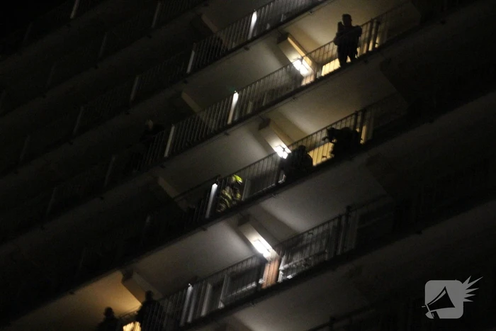 Brand op achtste verdieping van flat