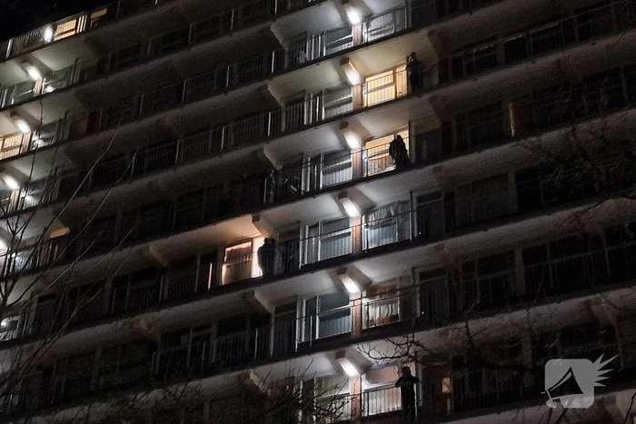 Brand op achtste verdieping van flat