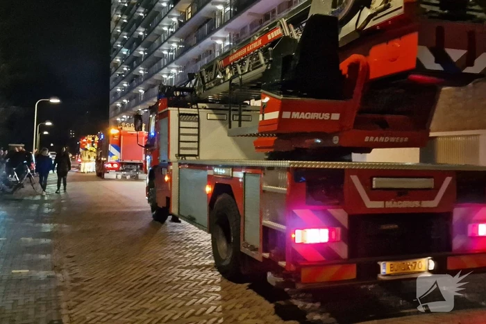 Brand op achtste verdieping van flat