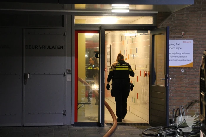 Brand op achtste verdieping van flat