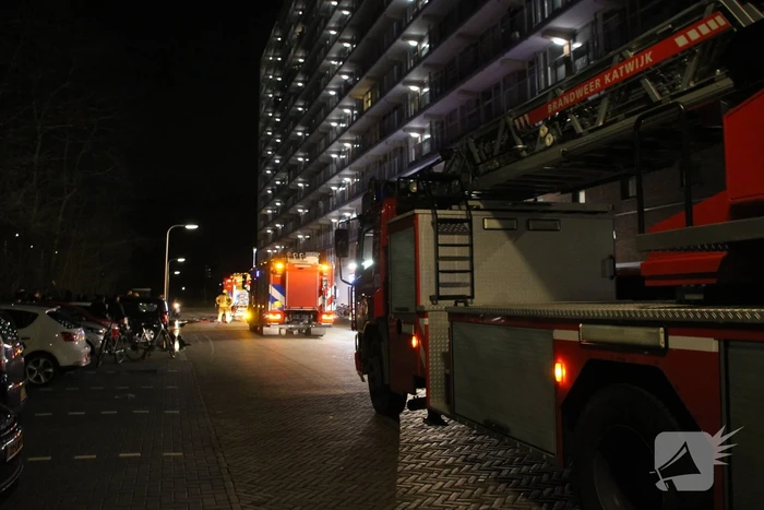 Brand op achtste verdieping van flat