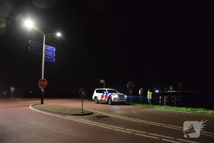 Gecrasht voertuig verdwenen bij aankomst van politie