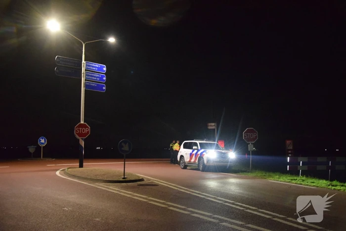 Gecrasht voertuig verdwenen bij aankomst van politie