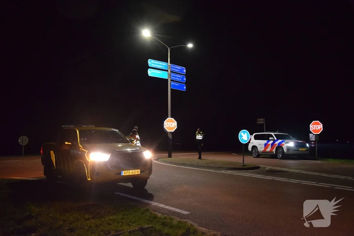 Gecrasht voertuig verdwenen bij aankomst van politie