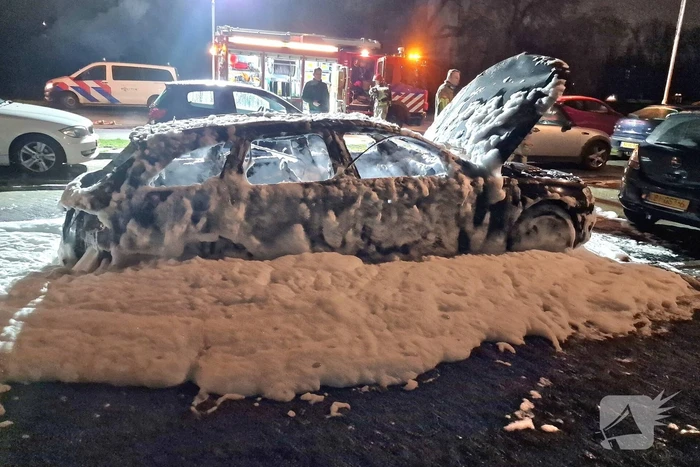 Buitenlandse Audi door brand verwoest