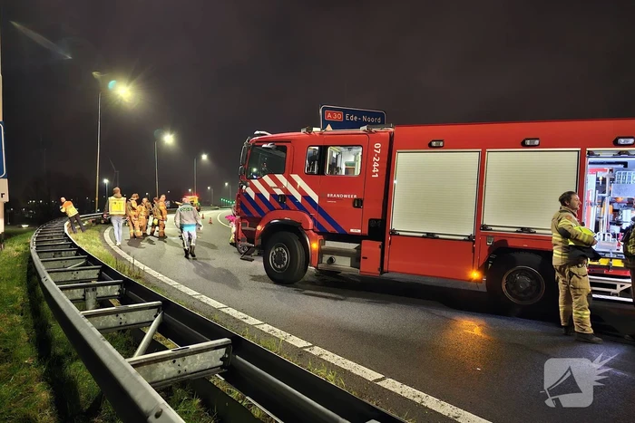 Motorrijder zwaargewond na val op snelweg