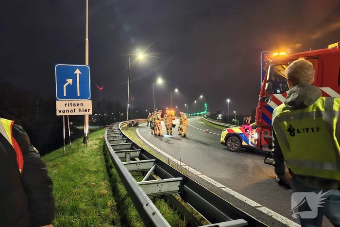 Motorrijder zwaargewond na val op snelweg