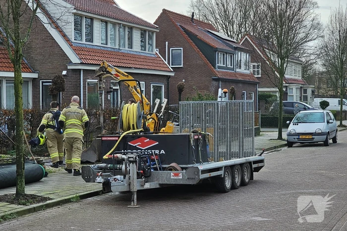 Gasleiding geraakt tijdens werkzaamheden