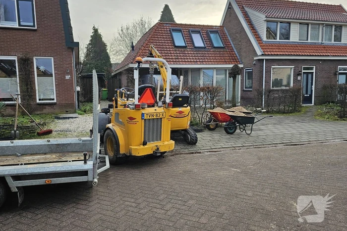 Gasleiding geraakt tijdens werkzaamheden