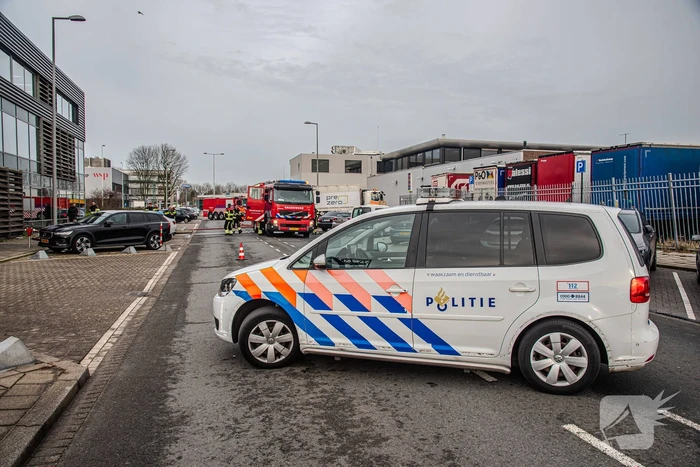 Lading van vuilniswagen vat vlam
