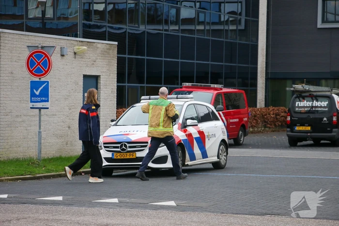 Veel hulpdiensten naar lekkage Universiteit Leiden
