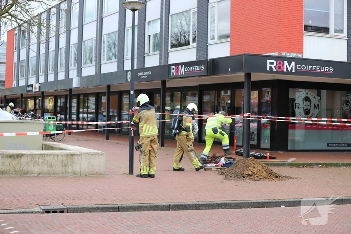 Winkelplein afgesloten vanwege gaslekkage