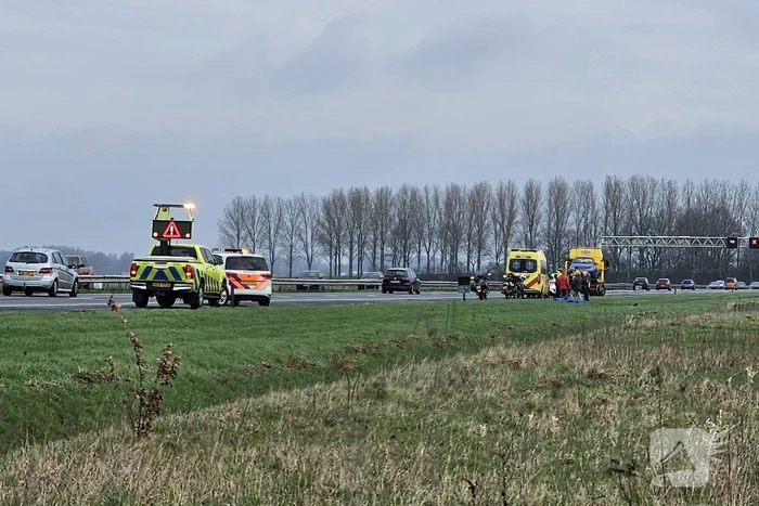 Motorrijder gewond bij ongeval op snelweg