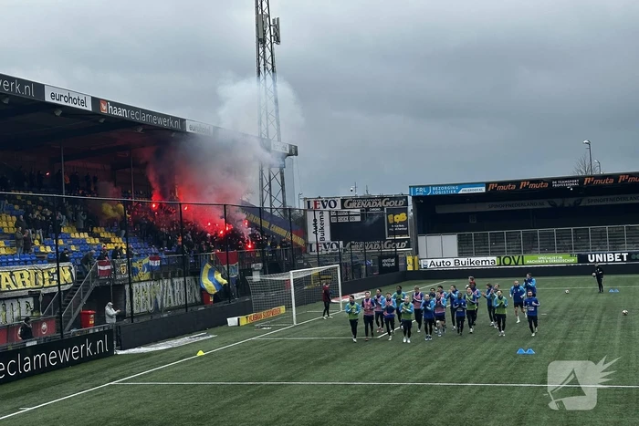 Sfeeractie bij laatste training voor halve finale knvb beker