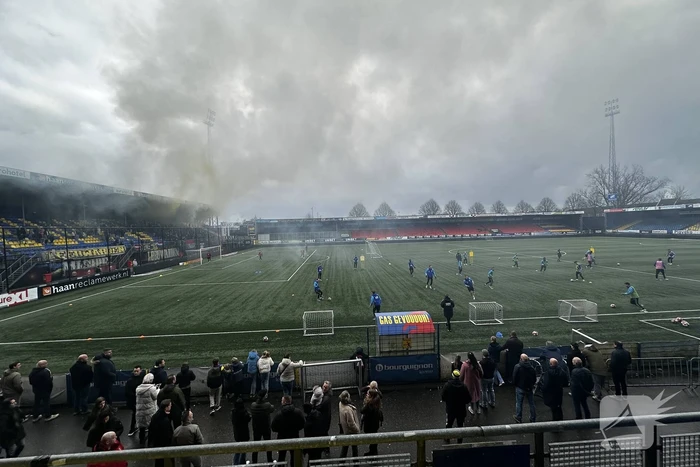 Sfeeractie bij laatste training voor halve finale knvb beker