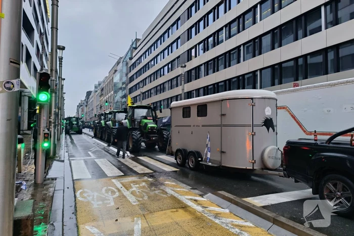 Boeren trekken richting euro parlement