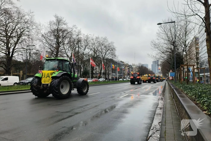 Boeren trekken richting euro parlement