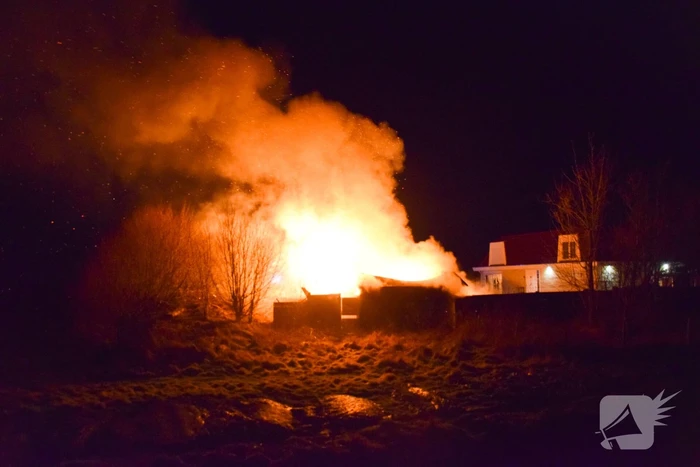 Brand verwoest tuinhuis op woonwagenkamp