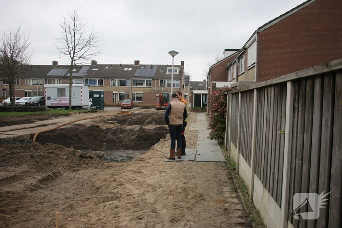 Gasleiding geraakt bij werkzaamheden