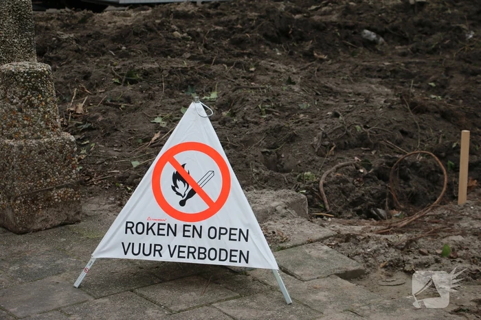 Gasleiding geraakt bij werkzaamheden