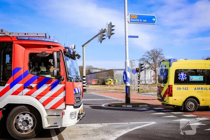 Traumahelikopter landt voor incident met wielrenner