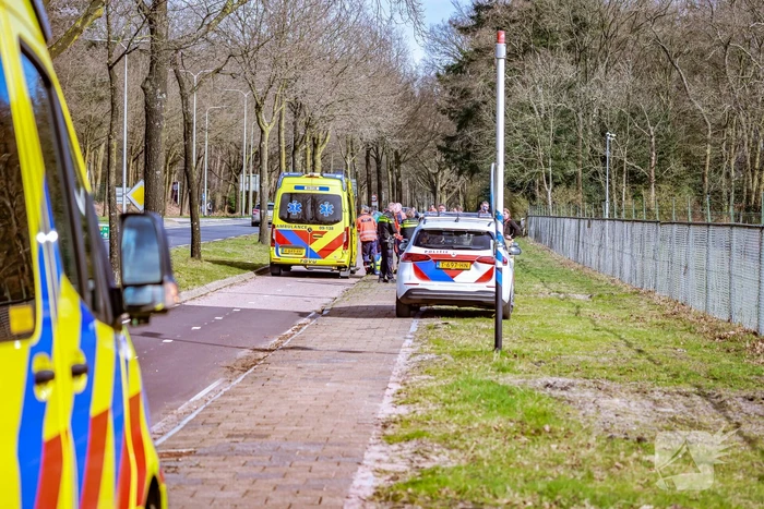 Traumahelikopter landt voor incident met wielrenner