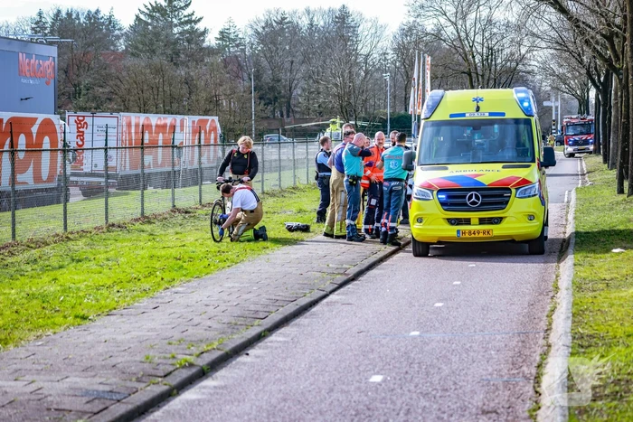 Traumahelikopter landt voor incident met wielrenner
