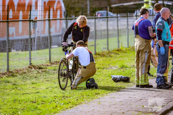 Traumahelikopter landt voor incident met wielrenner