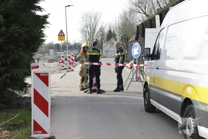 Straat afgezet door gaslekkage