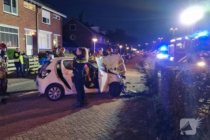 Ravage nadat automobilist over de kop slaat