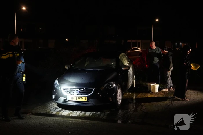 Geparkeerde auto vliegt in brand