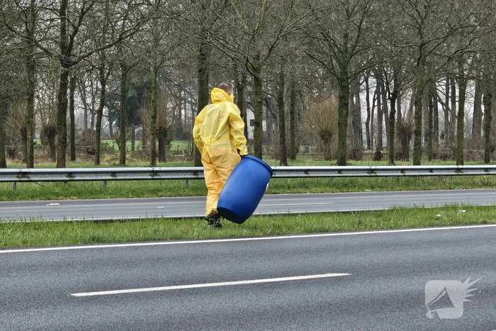 Ziekenhuisafval over de weg heen